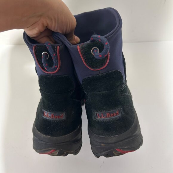 L.L. Bean Womens 8M Thinsulate Black & Navy Winter Boots With Rugged Soles - Picture 5 of 11